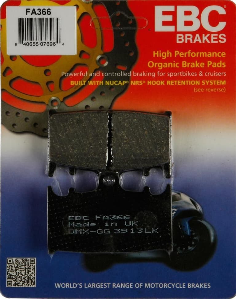 1T7X-EBC-FA366 Organic Brake Pads - Suzuki - FA366