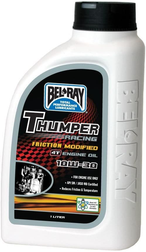 2WY2-BELRAY-99210-B1LW Thumper Friction Modified Racing 4T Engine Oil - 10W30 - 1L.