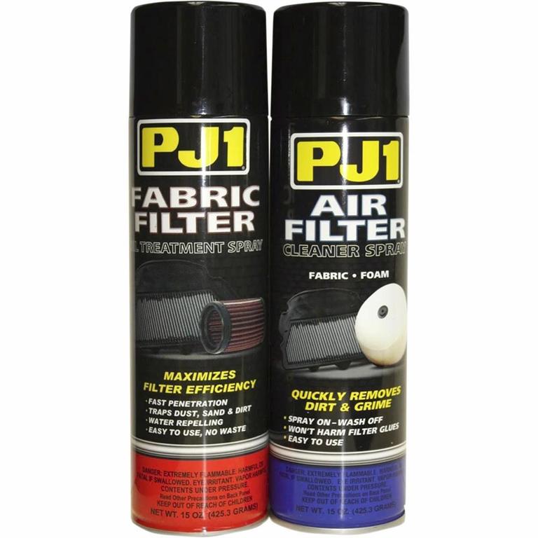Fabric air filter cleaner and treatment