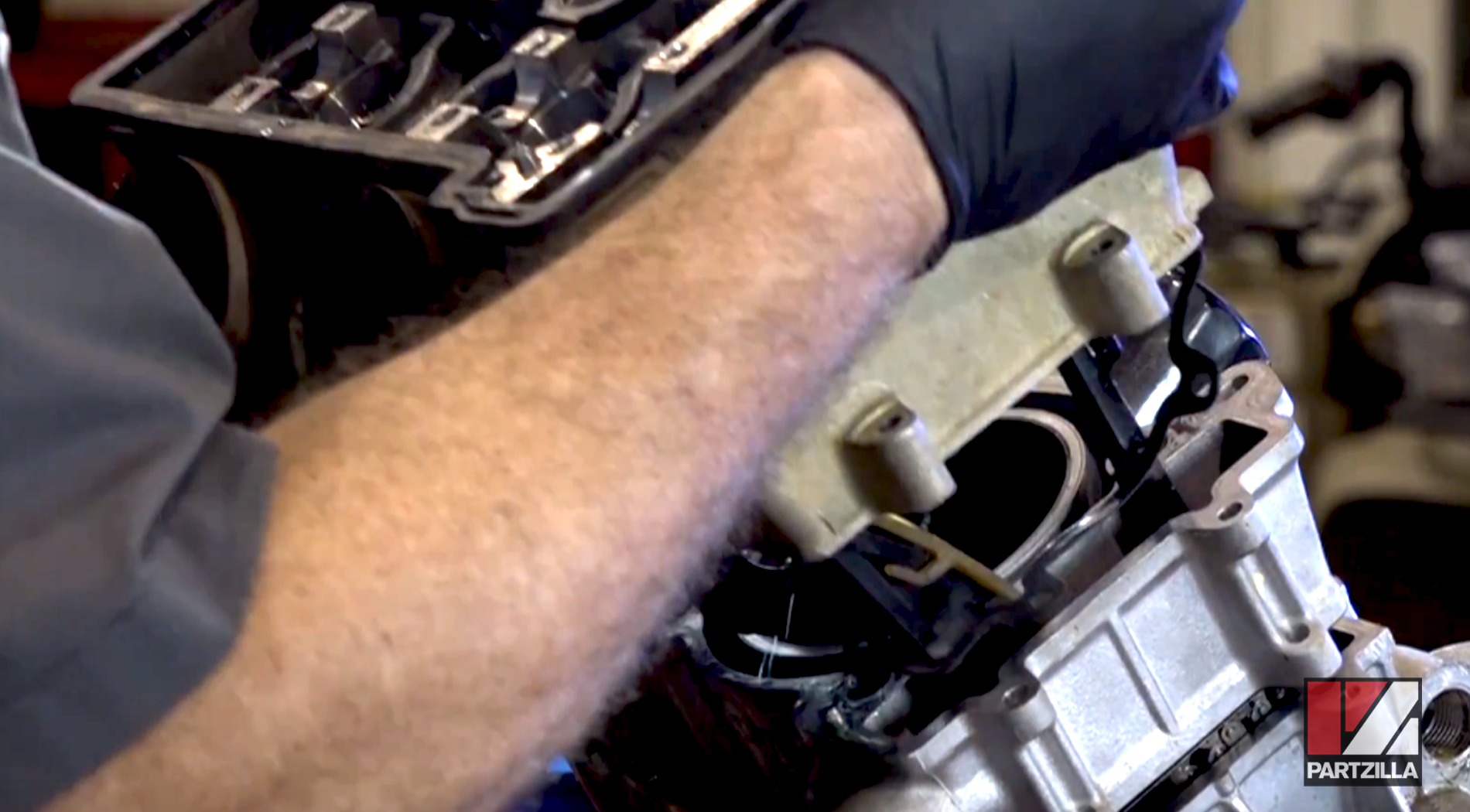 Polaris 900 side-by-side cylinder head removal