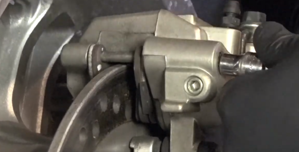 Honda VTX 1800 rear brake pads replacement