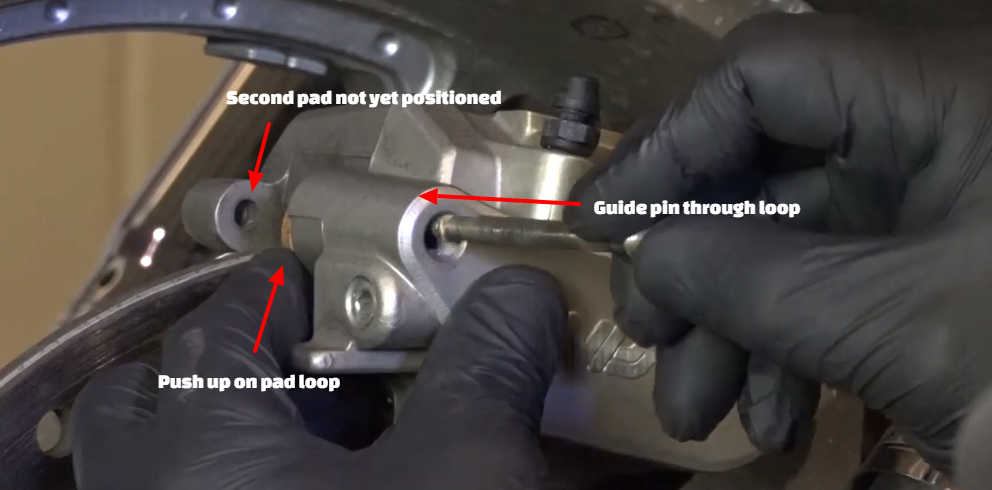 Honda VTX 1800 rear brake pads installation