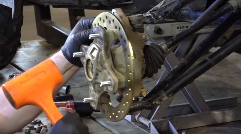 Polaris ATV brake disc rotor installation