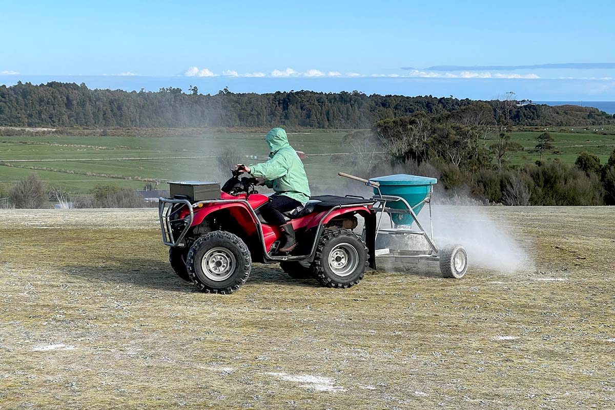 ATV for farming spreader
