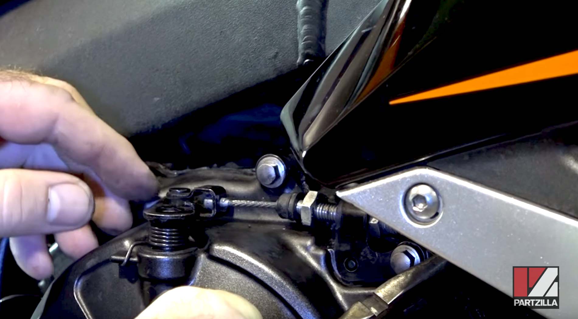 DIY motorcycle maintenance clutch cable adjustment