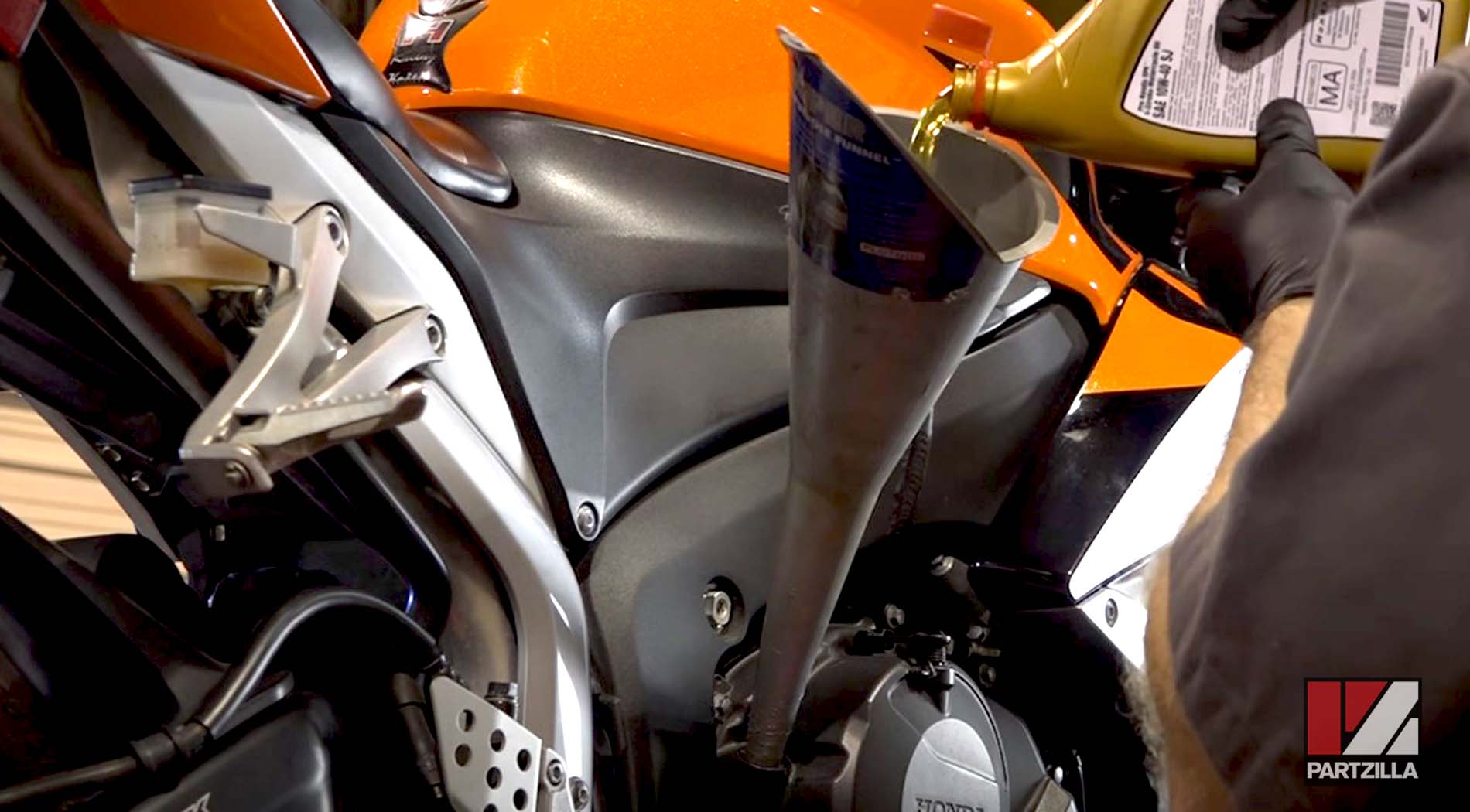 DIY motorcycle oil change 