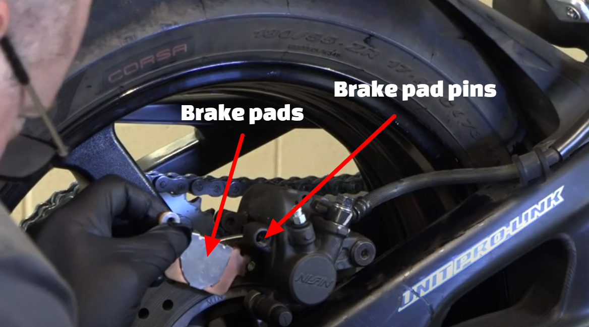 Honda CBR600 brake pads pins