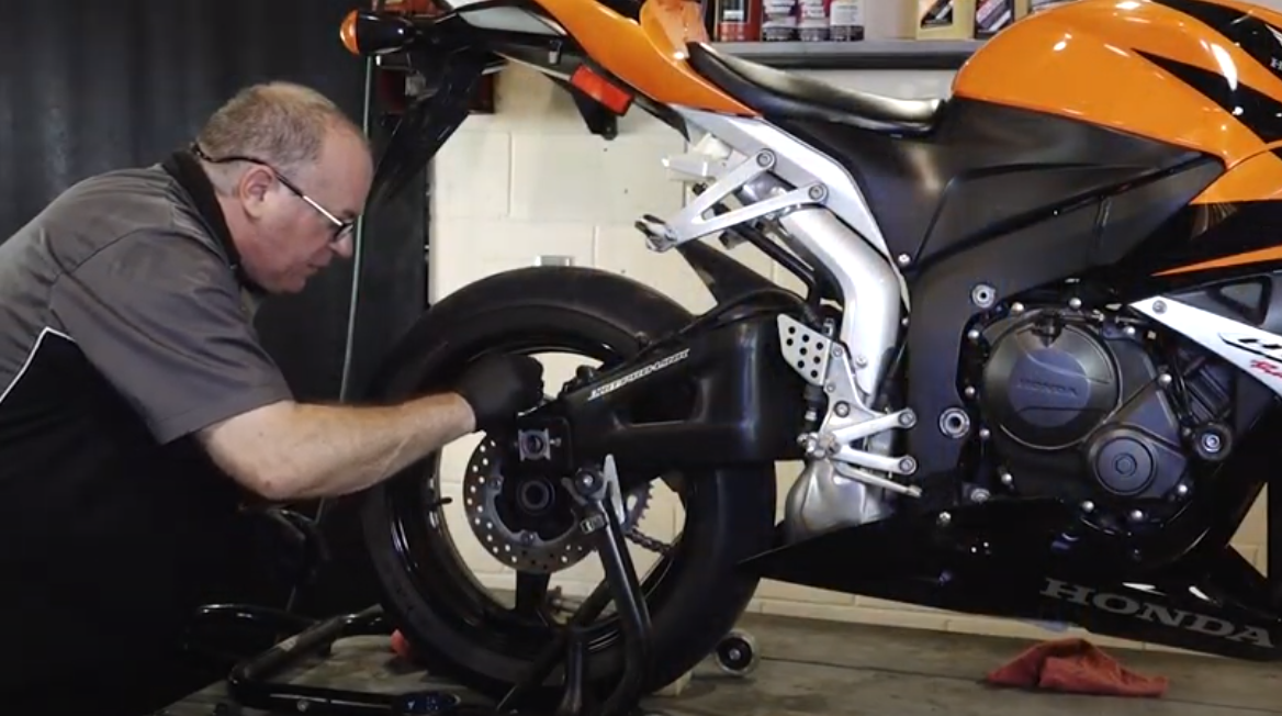 Honda motorcycle rear brake caliper rebuild
