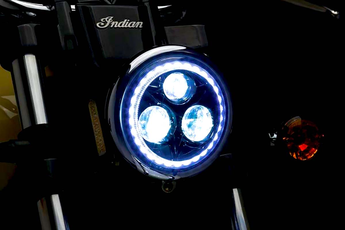 LED motorcycle headlight color