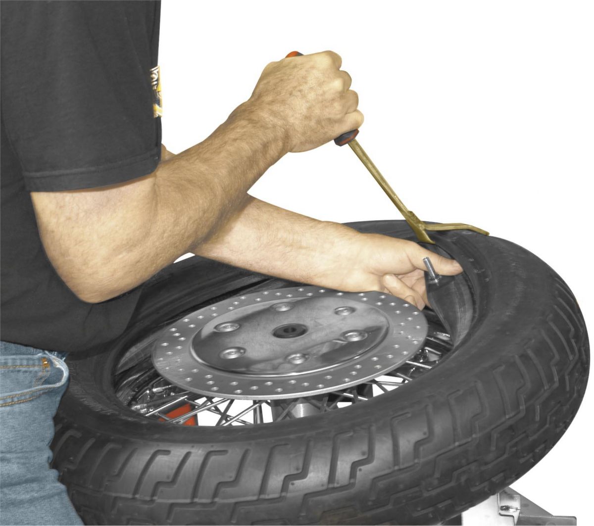 Motorcycle tire inspection