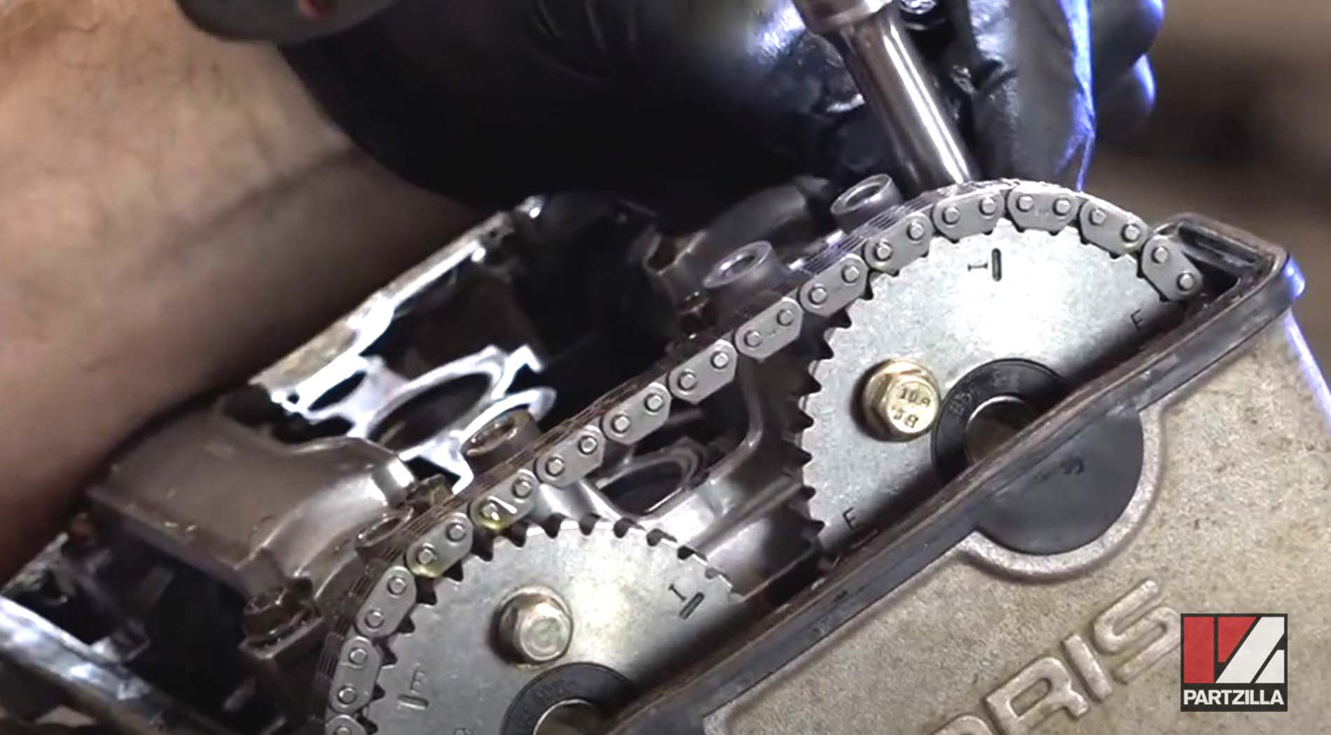 Polaris RZR 900 side-by-side cylinder head removal