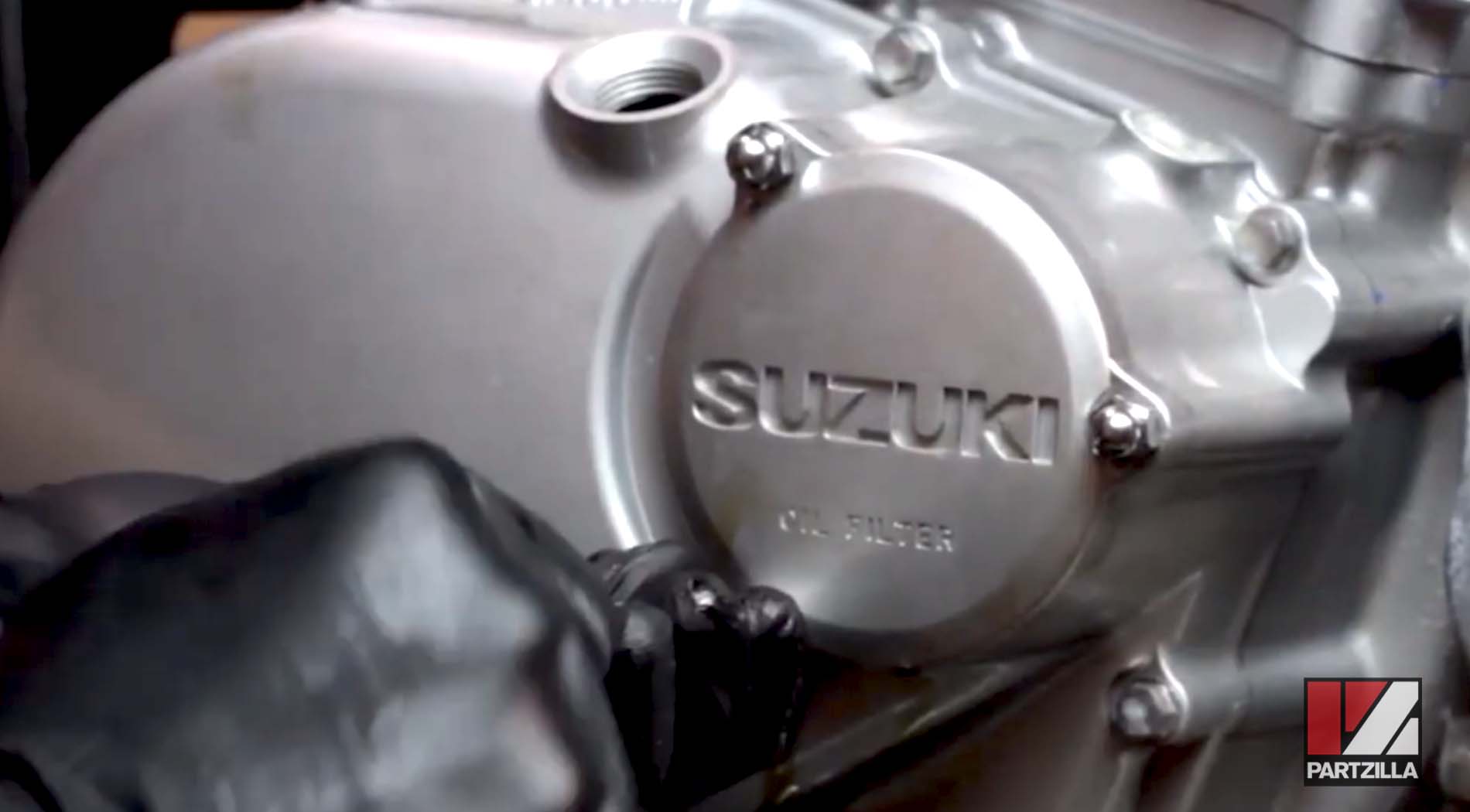 Suzuki TU250X motorcycle oil change 