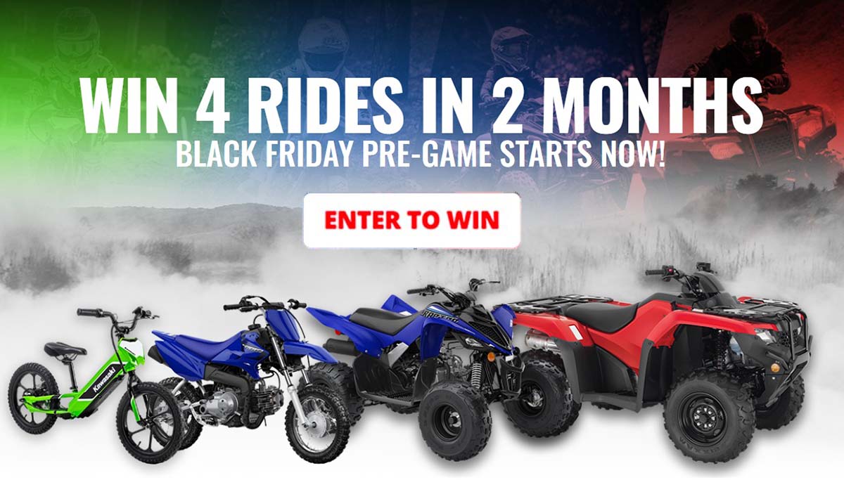 Partzilla win 4 rides in 2 months sweepstakes