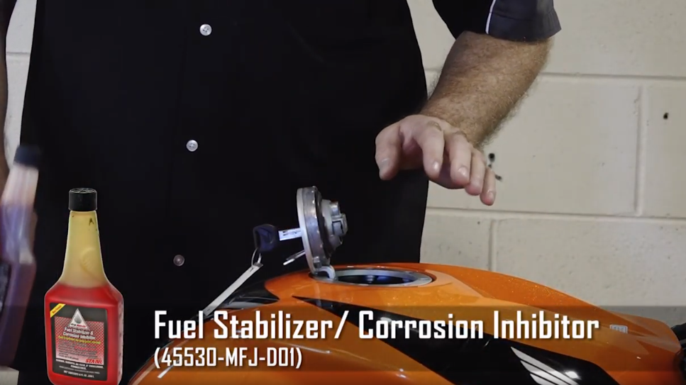 Winterize motorcycle fuel stabilizer