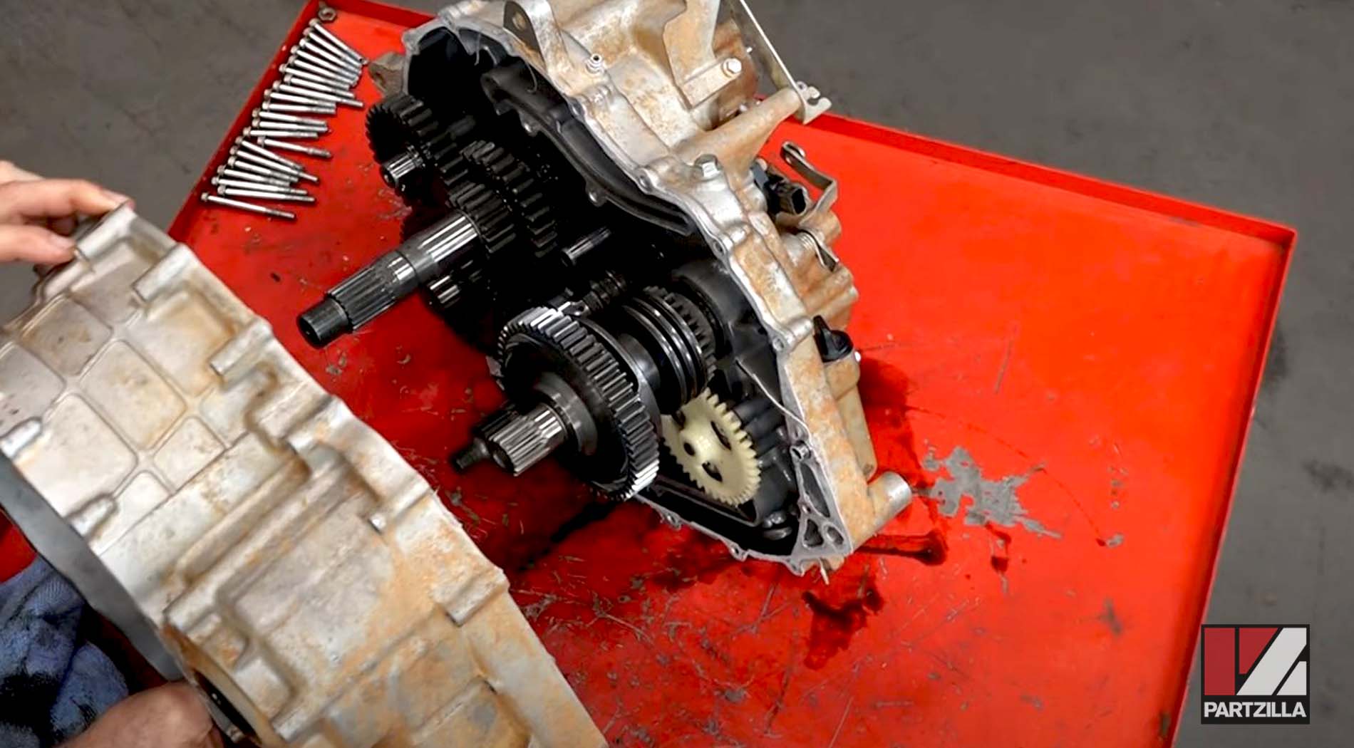 Yamaha YXZ1000R gear reduction kit installation gearcase splitting