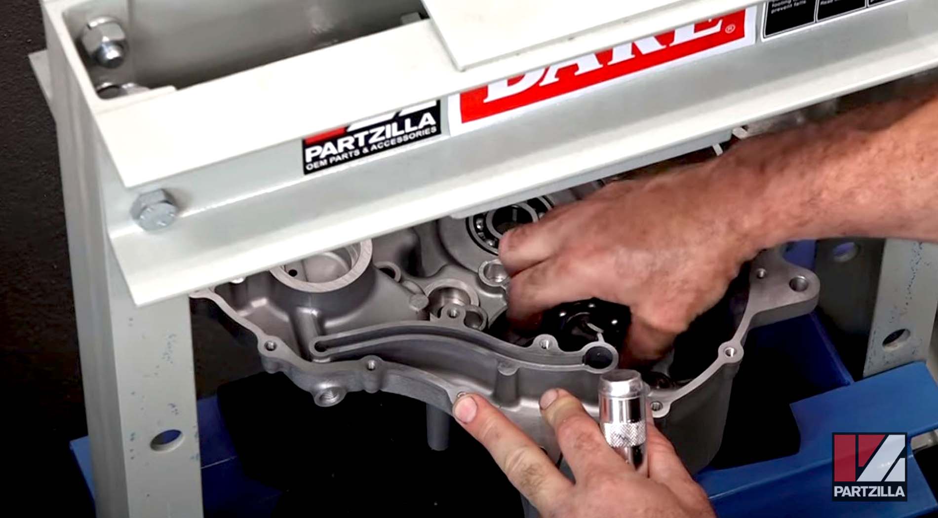 Yamaha YXZ1000R GYTR gear reduction kit install bearing press