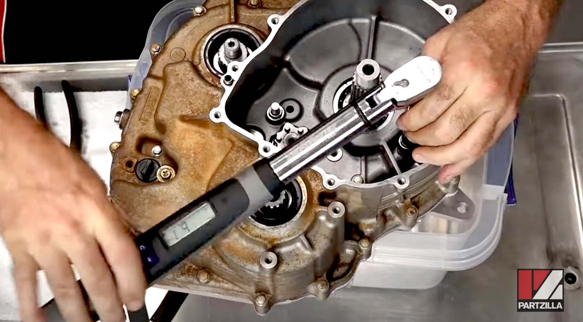 Yamaha YXZ1000R gear reduction kit install gearcase bolts