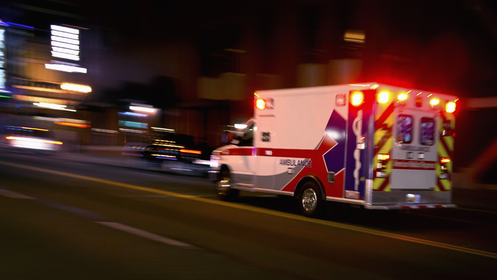 Ambulance motorcycle accident emergency