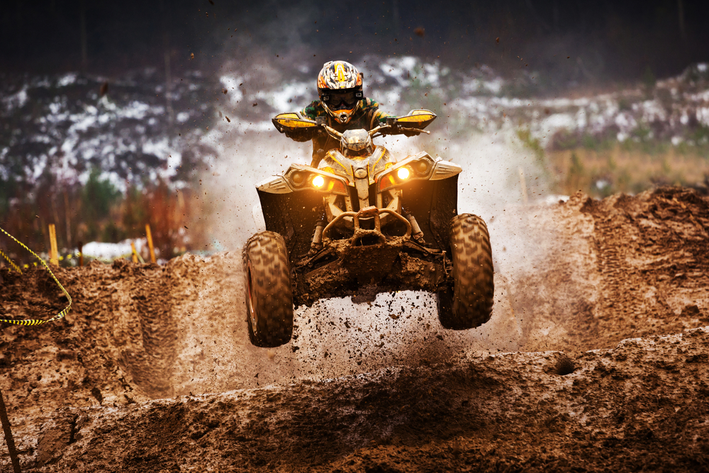 ATV mudding escape from mud