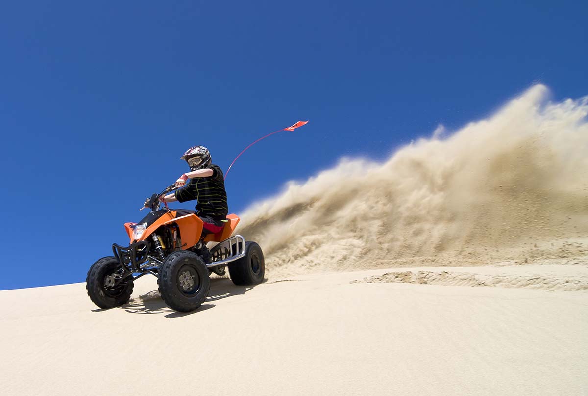 ATV riding in the sand dunes