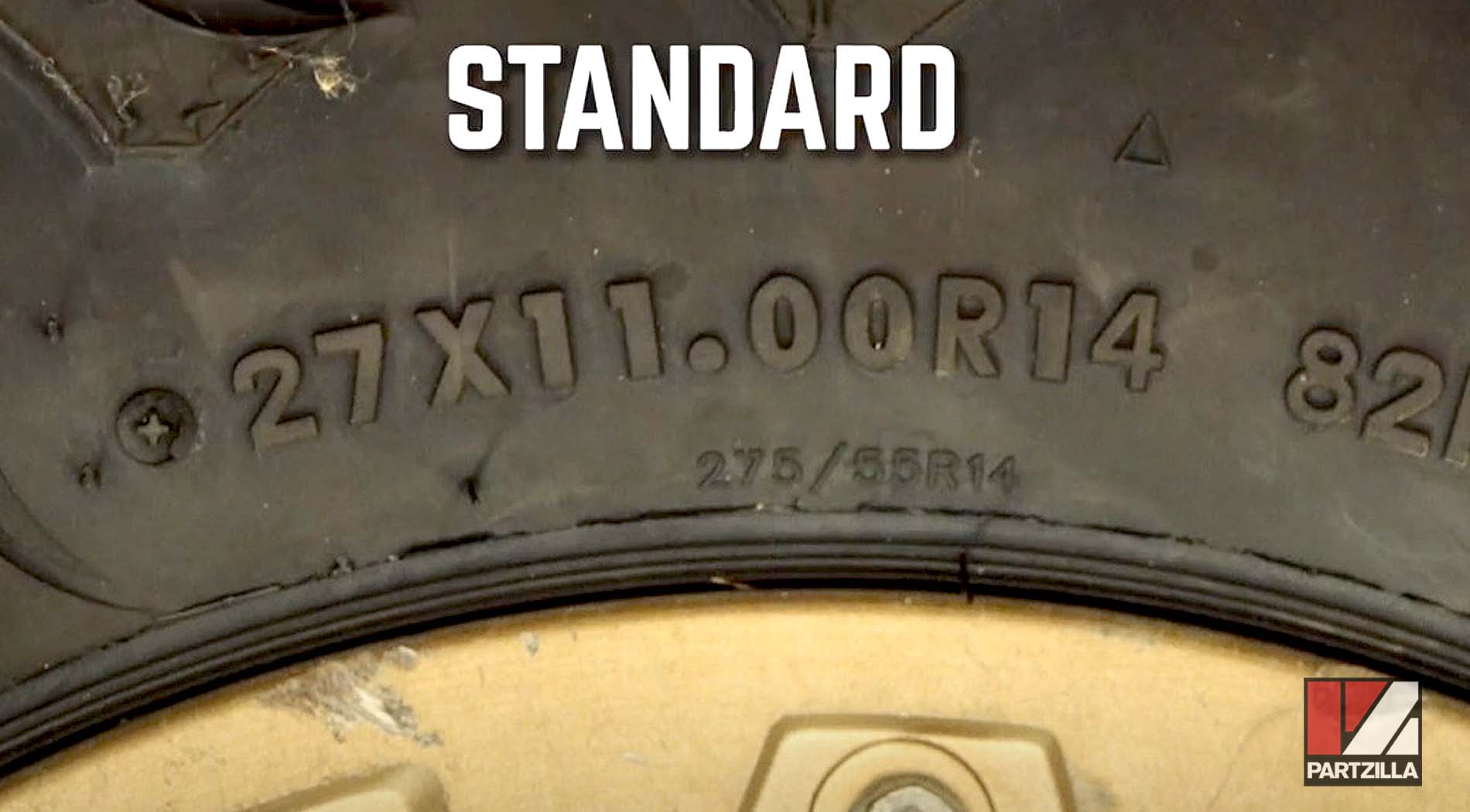 Standard size ATV UTV tire