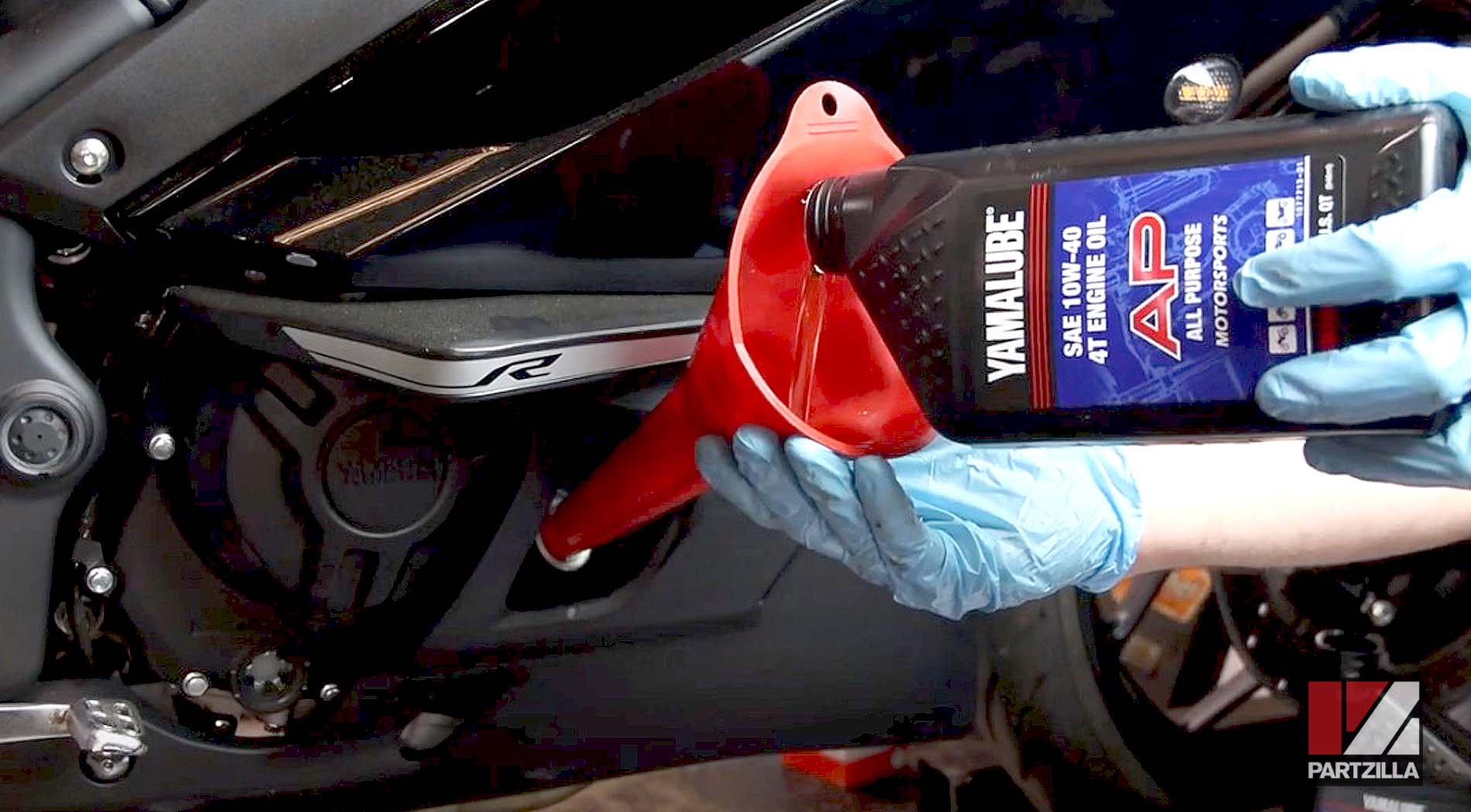 Motorcycle engine oil change basics refill oil