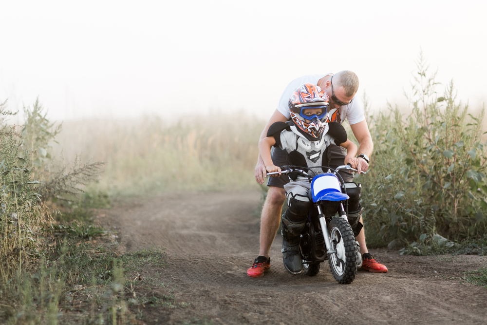 Parent-child starter dirt bike riding