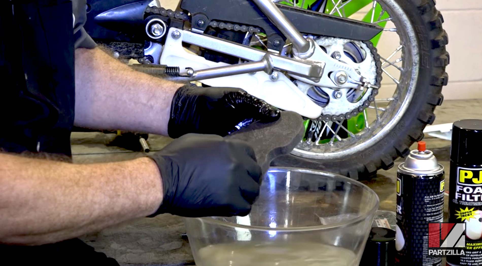Clogged dirt bike air filter cleaning