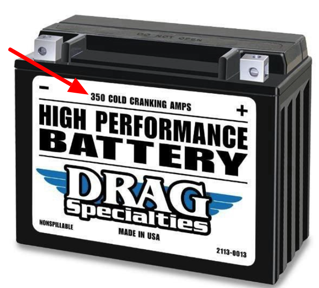 Motorcycle battery CCA rating