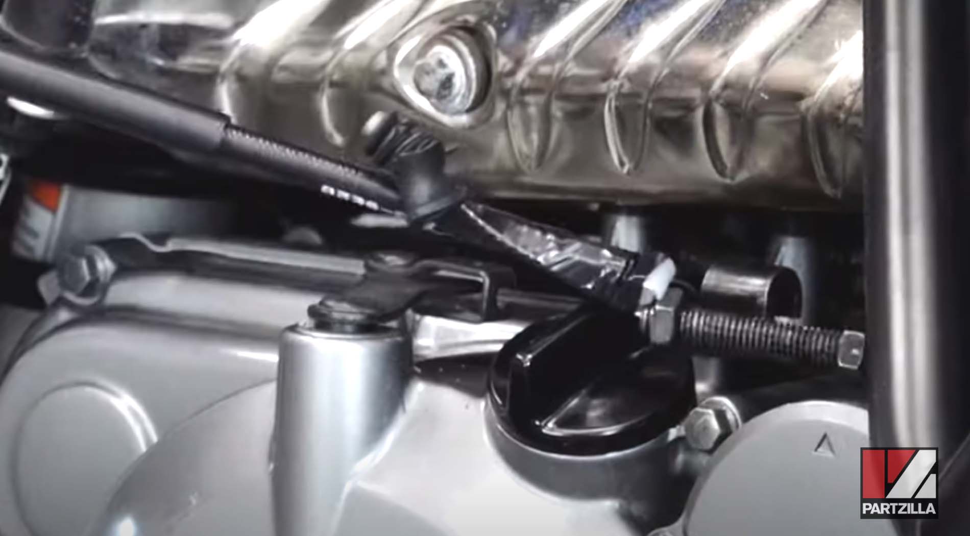 Motorcycle clutch cable installation