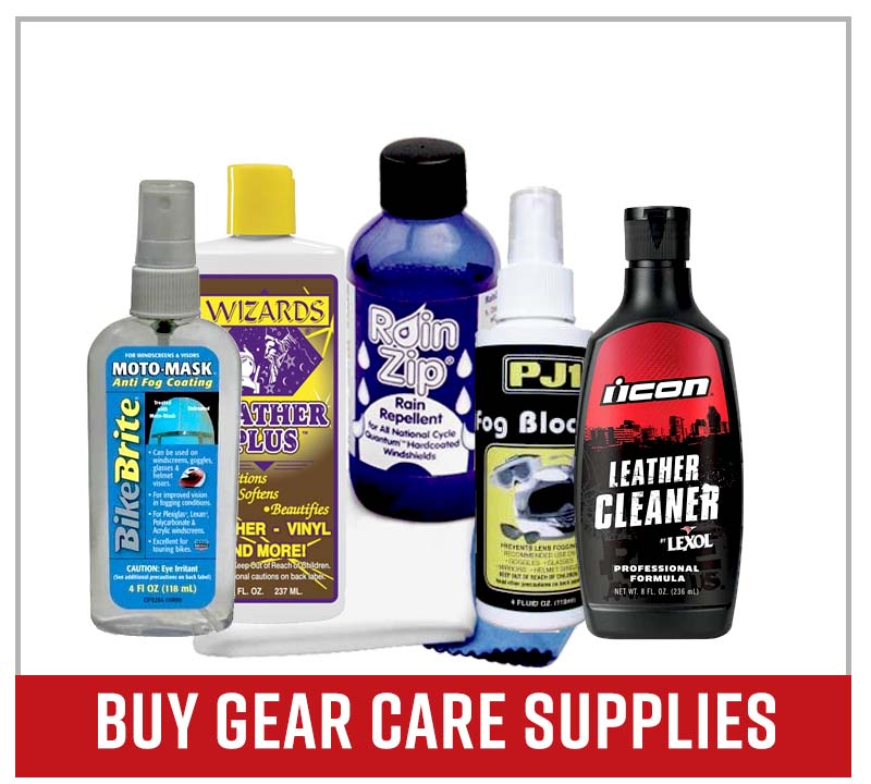 Buy motorcycle gear care supplies