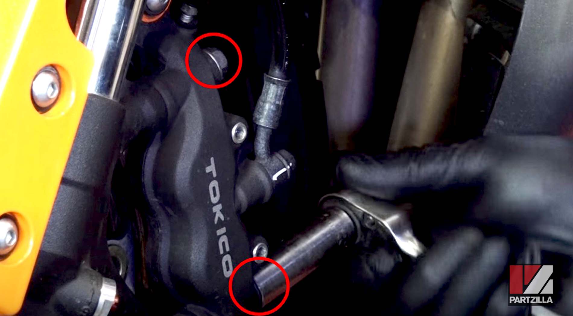 Honda CBR600 front brake pad flange bolts
