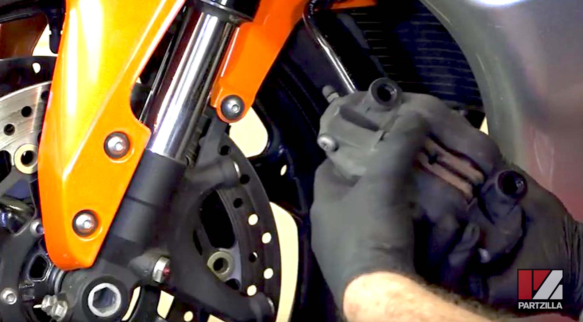 Honda CBR600 motorcycle front brakes