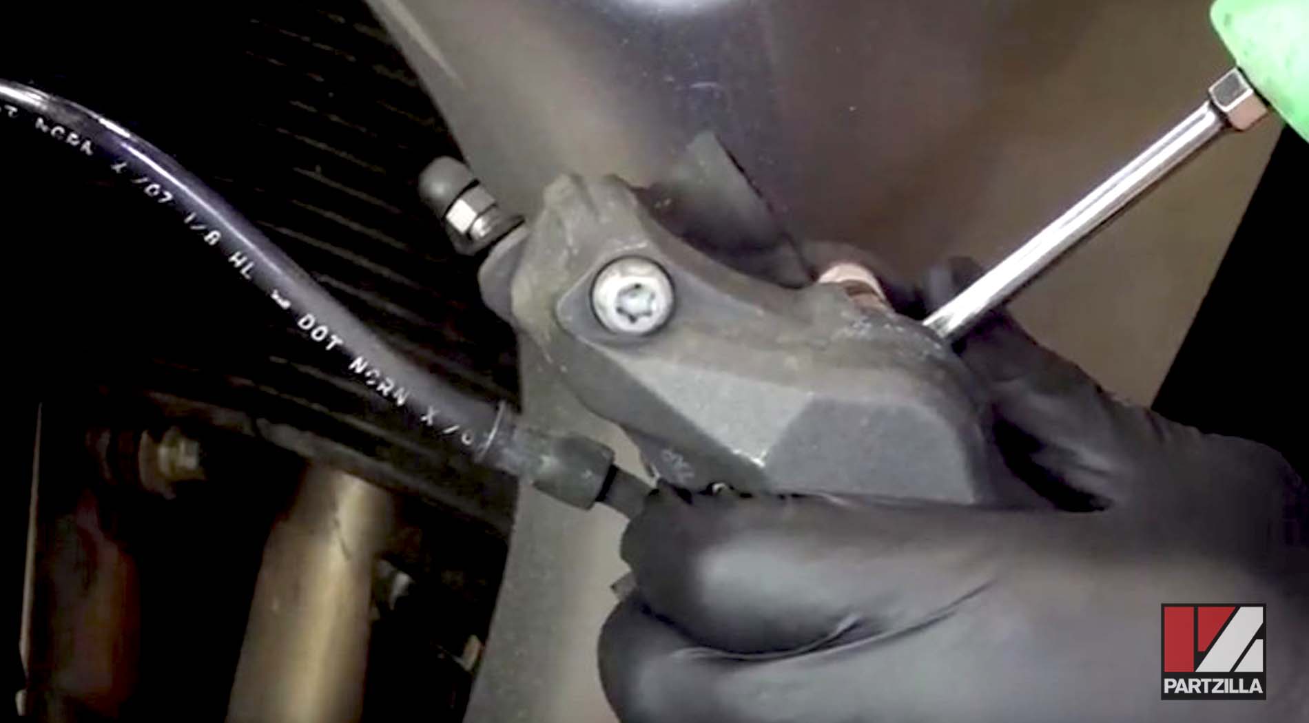 Honda CBR 600 motorcycle brake pad change
