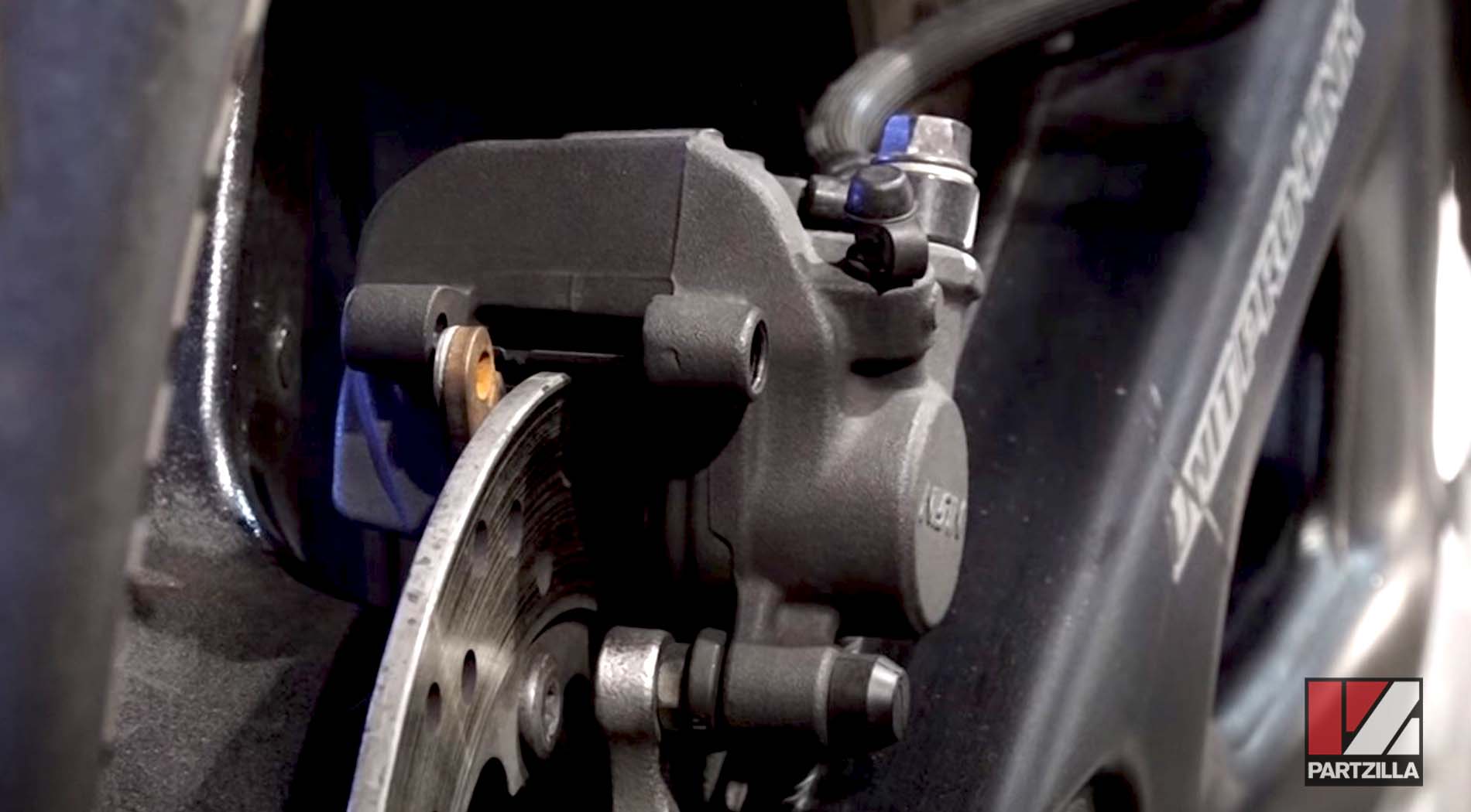 Honda CBR 600RR rear brake pads removal