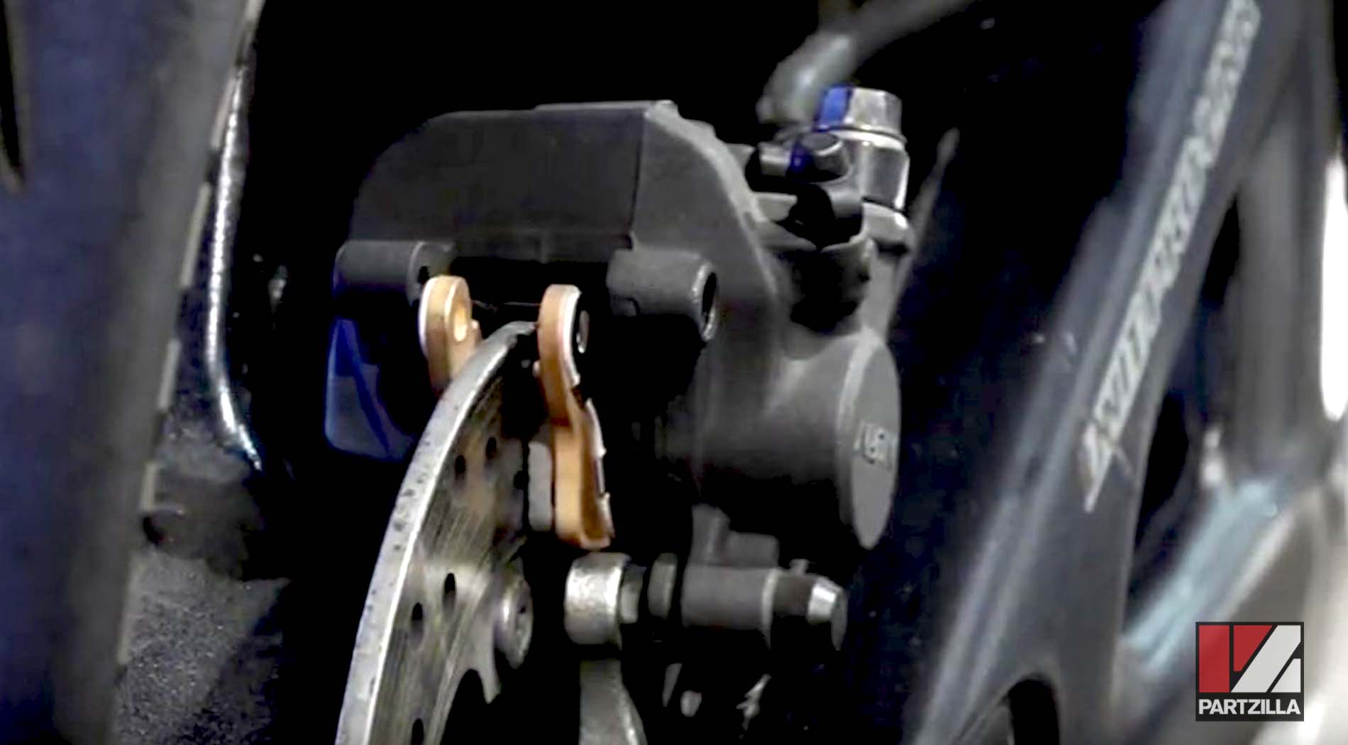 Honda CBR600 RR rear brake pads change