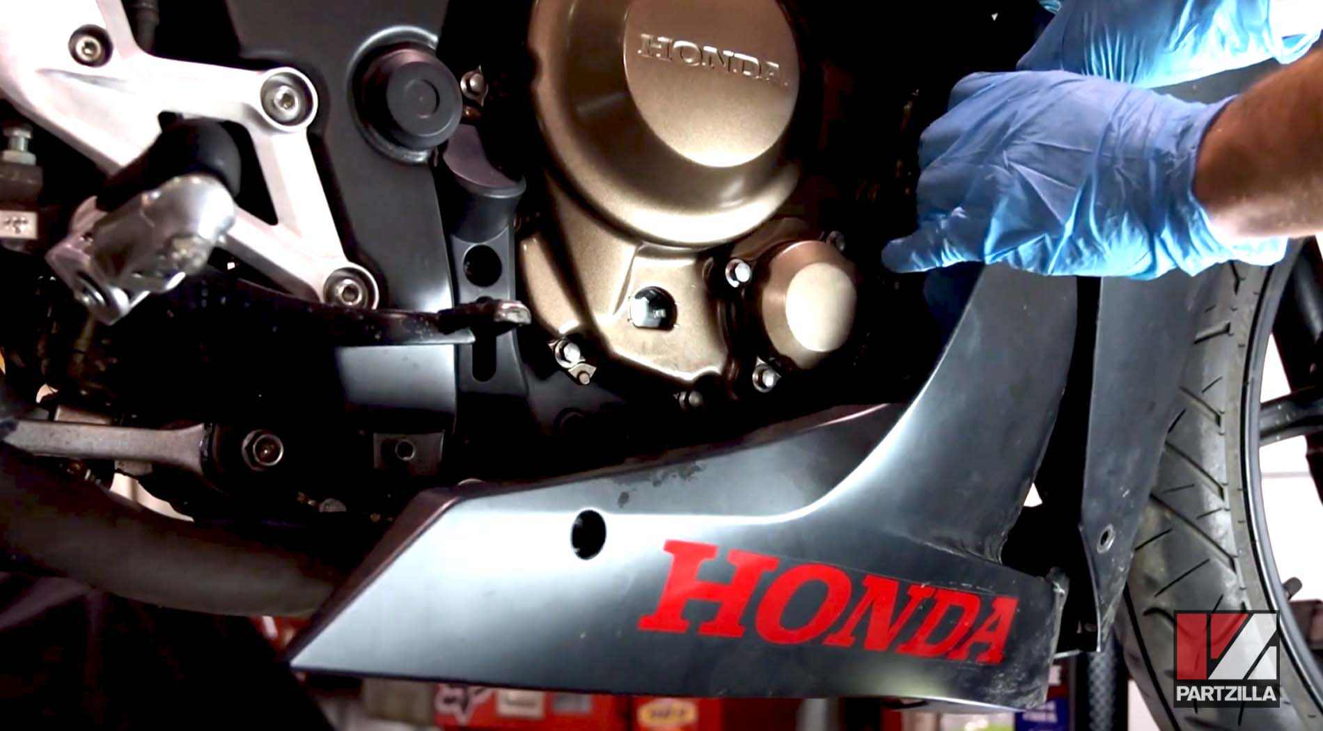 Honda motorcycle oil change