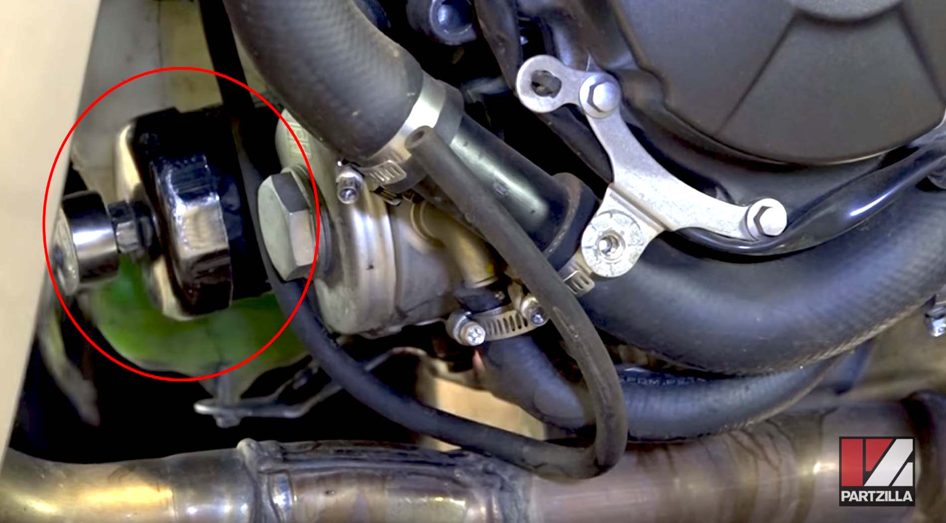 Honda CBR600 motorcycle oil filter removal