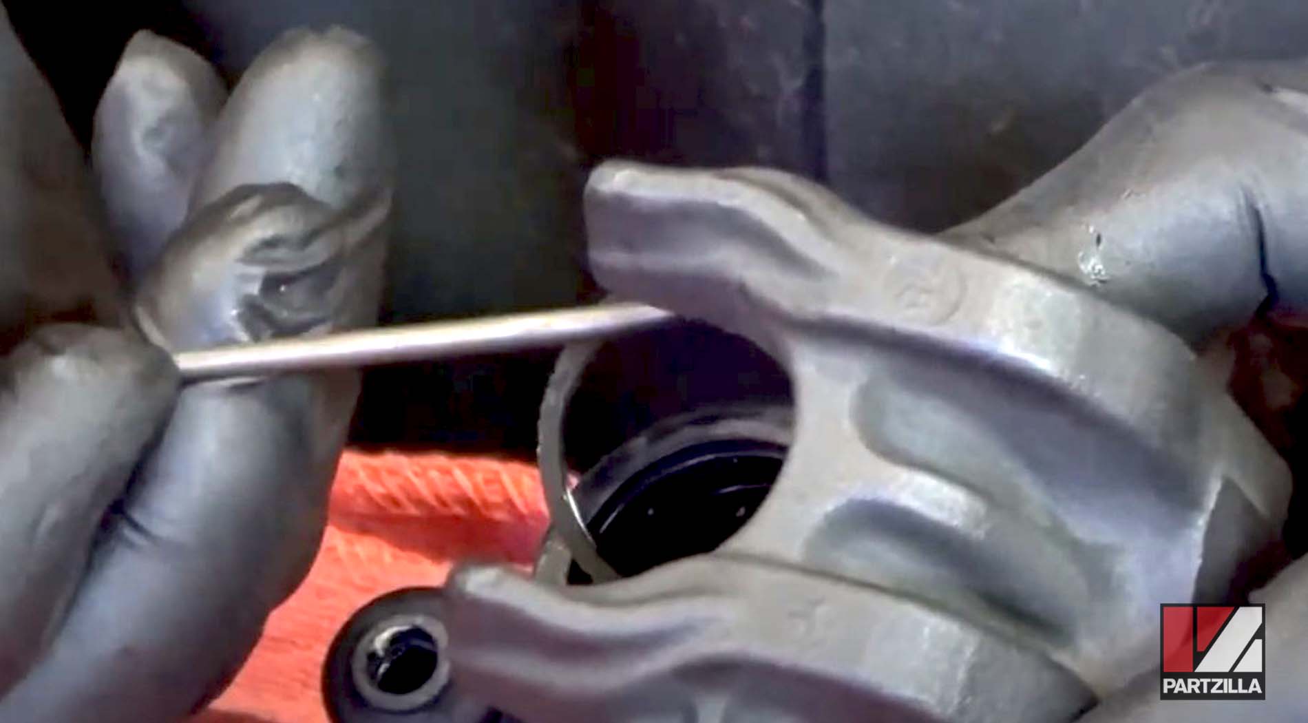 Honda CBR600 brake caliper seal removal