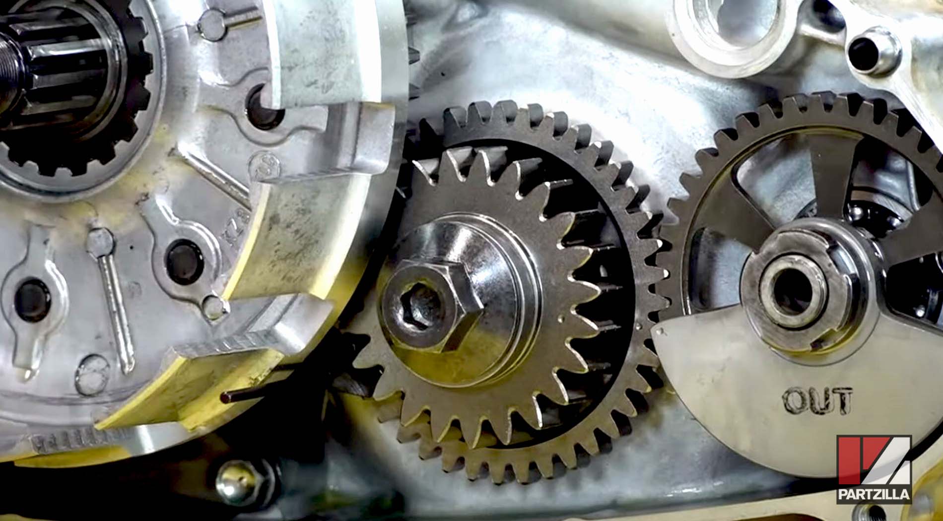 Honda CRF450 primary and secondary gears