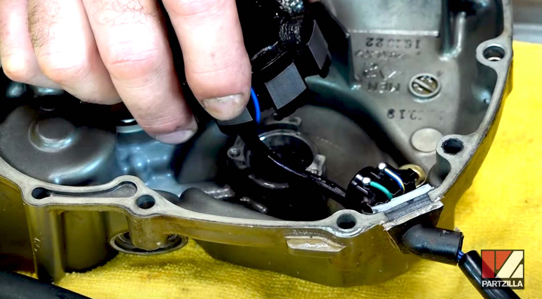 Honda CRF450 engine rebuild stator