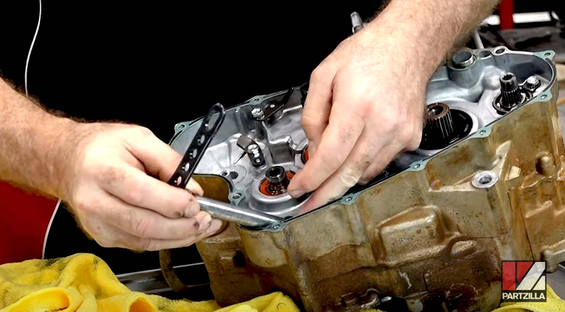 Honda CRF450 shifting mechanism removal