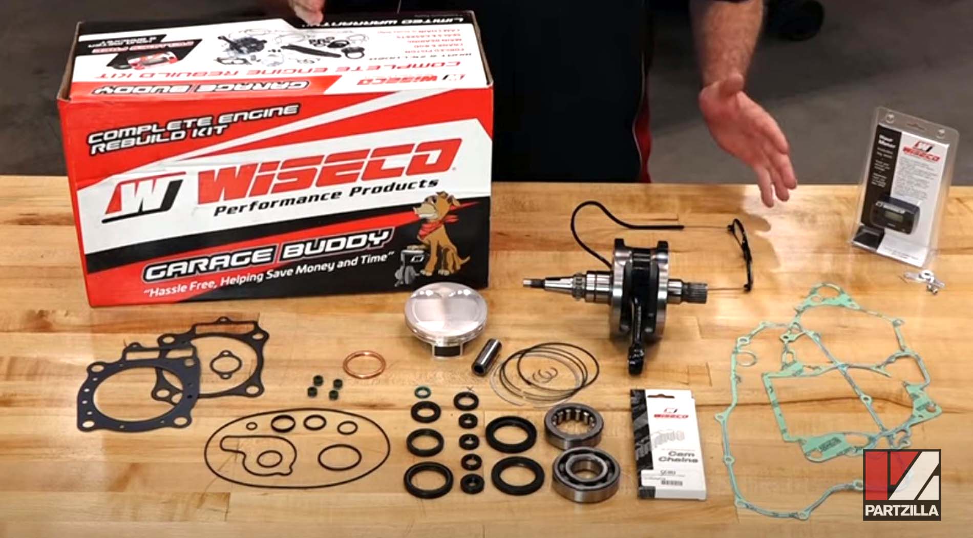 Honda CRF450 engine rebuild Wiseco Garage Buddy