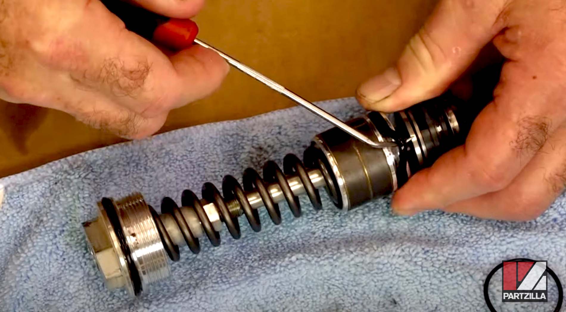 Honda CRF450 fork rebuild damper ring