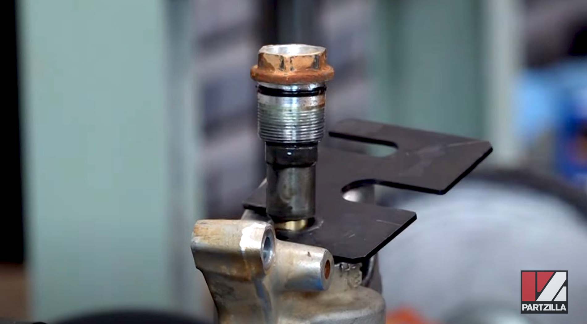 Honda CRF450 fork rebuild damper rod lock nut