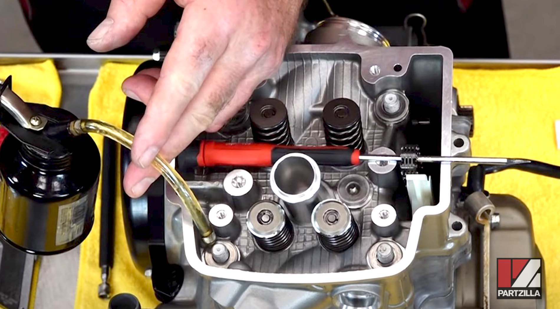 Honda CRF450 motorcycle engine rebuild
