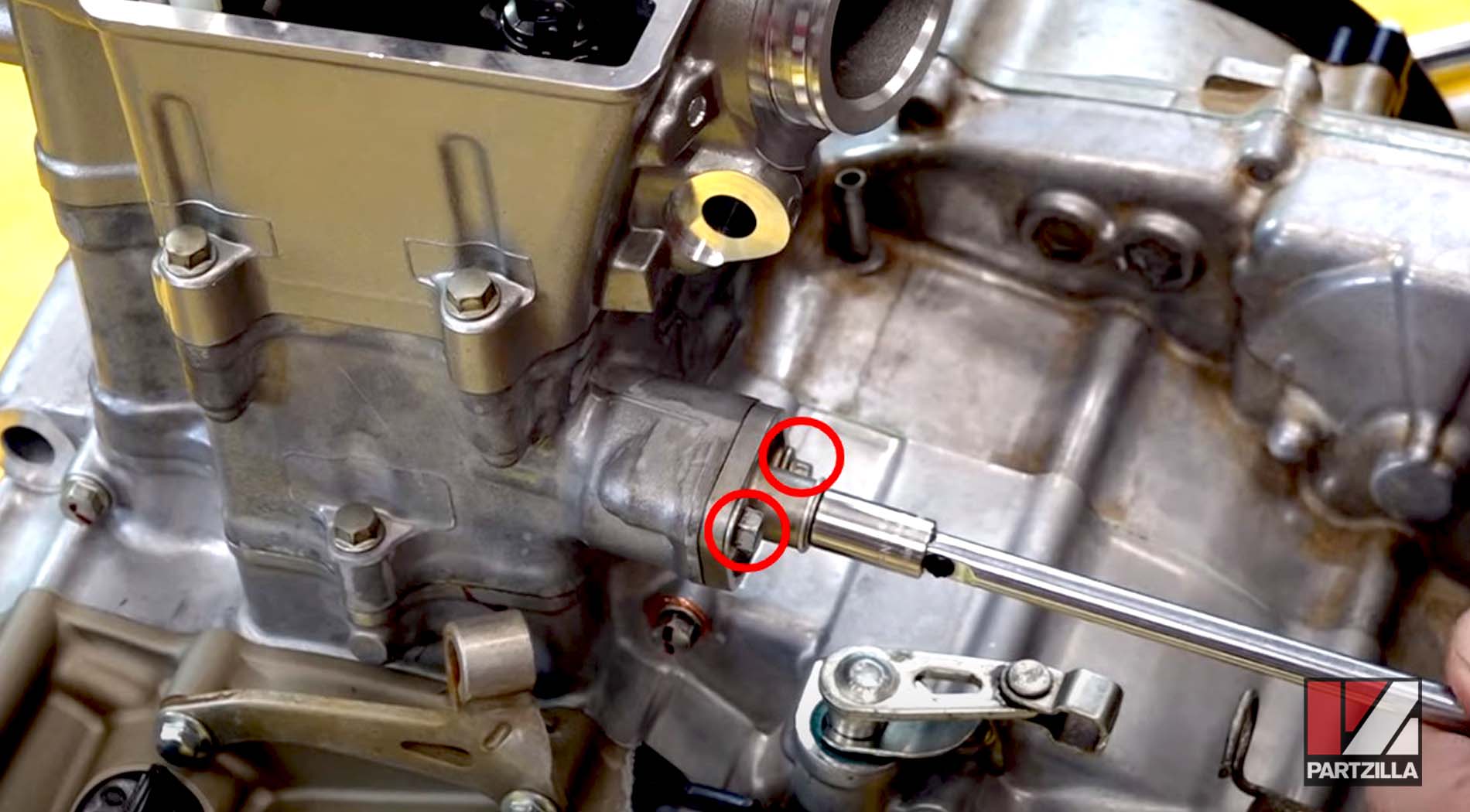 Honda CRF450 engine cam chain tensioner bolts
