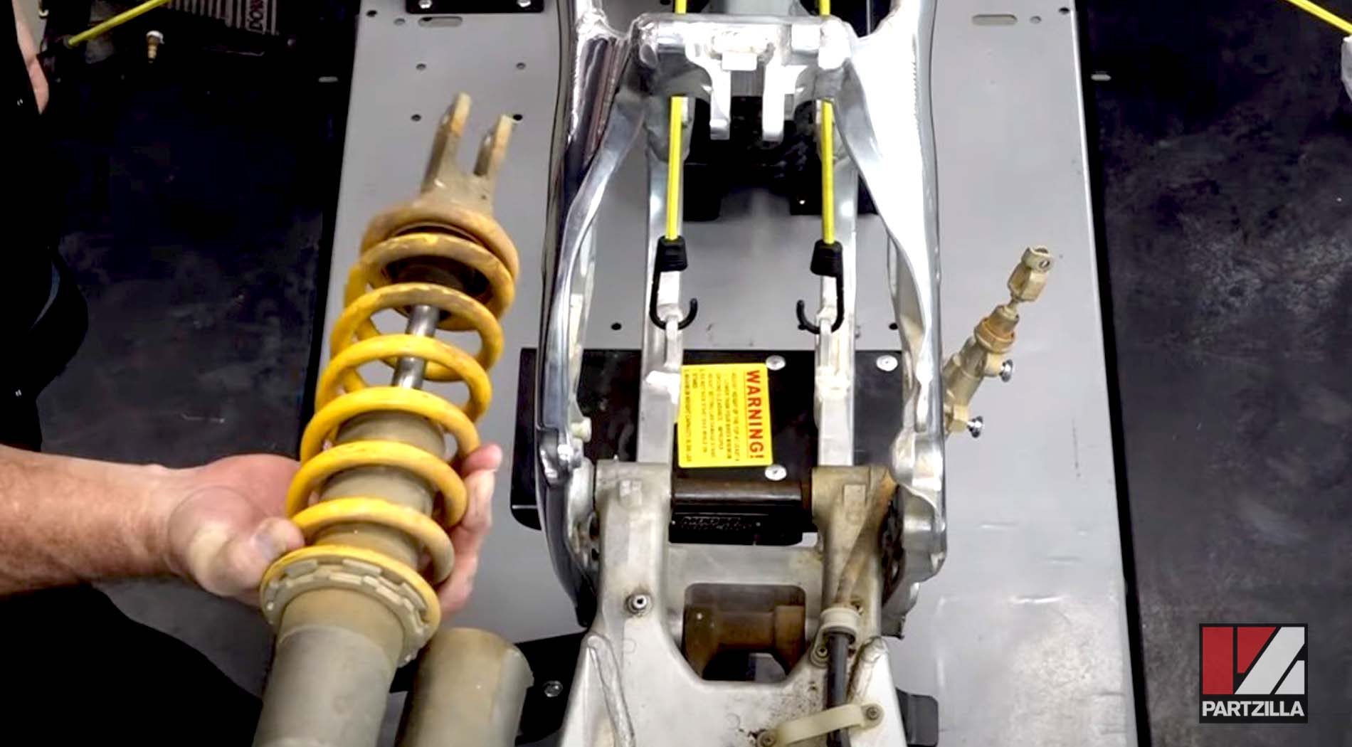 Honda CRF450 swingarm bearings replacement shock removal