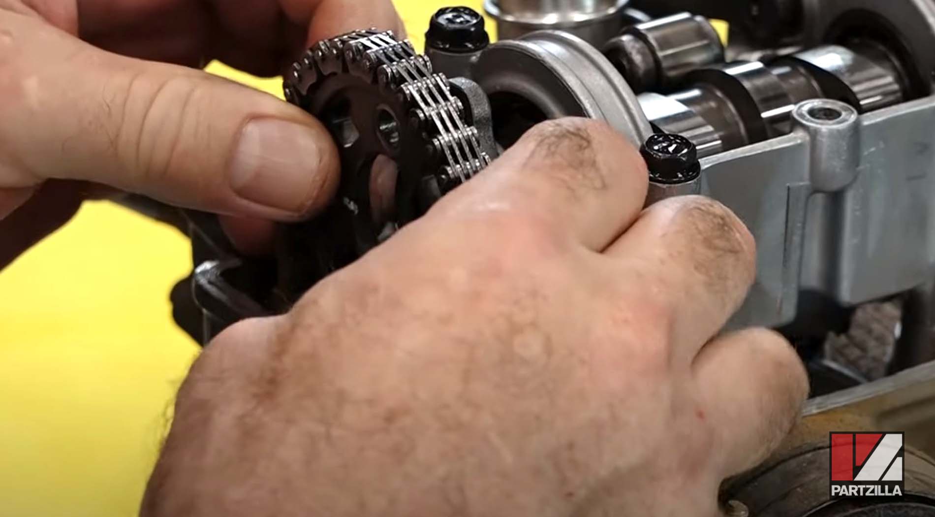 Honda CRF450 engine teardown cam gear
