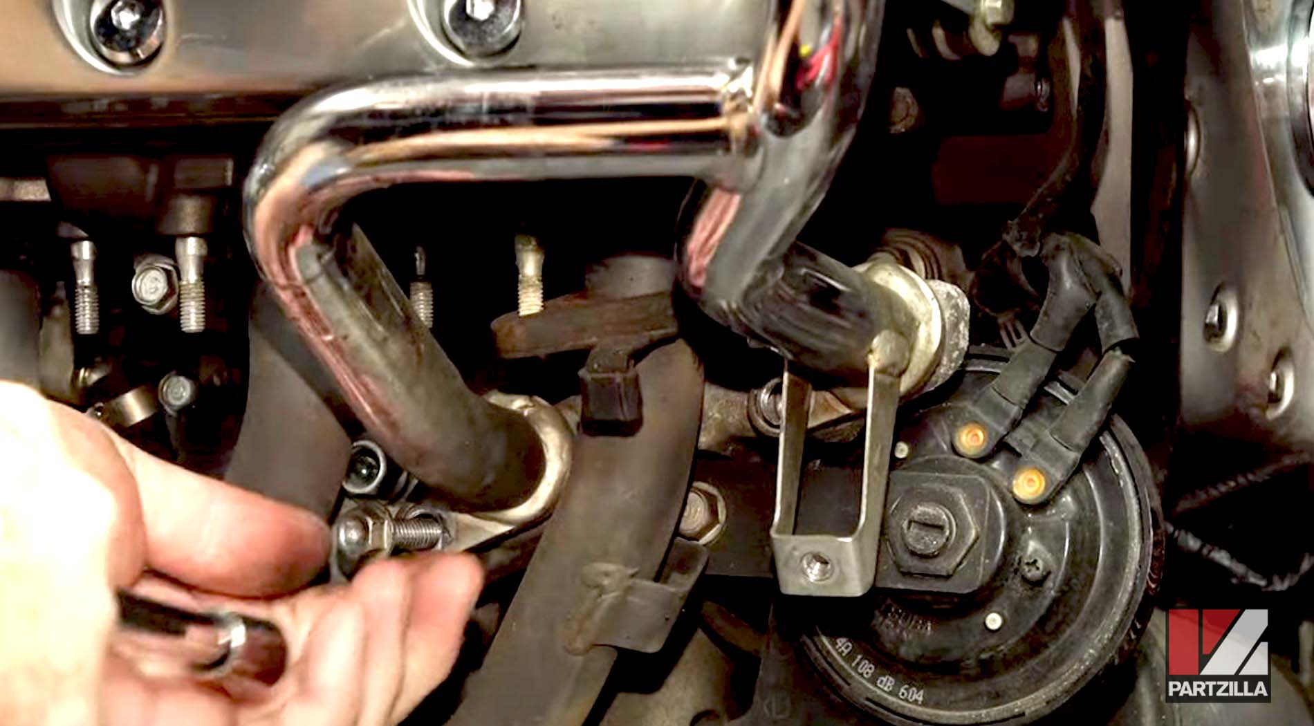 Honda GL1800 clutch pack replacement exhaust removal